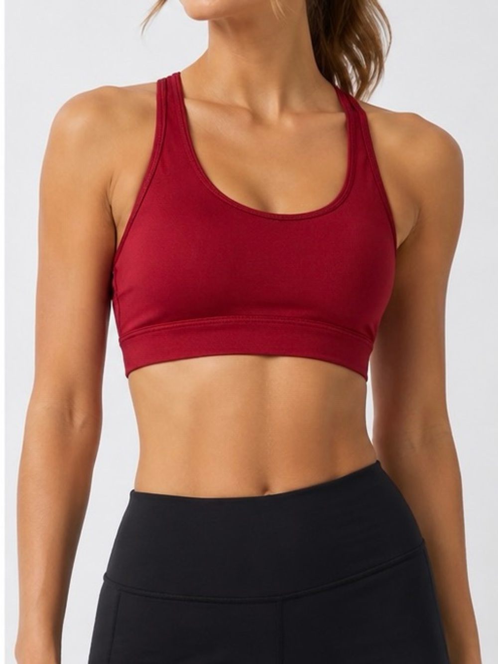 🚨 Athleta Burgundy Racerback Sports Bra